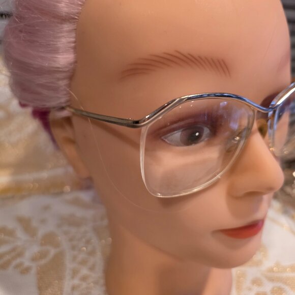 Logo Paris Gold Metal Half Rim Frame Eyeglasses 231-02 000 53 15 - Picture 3 of 15